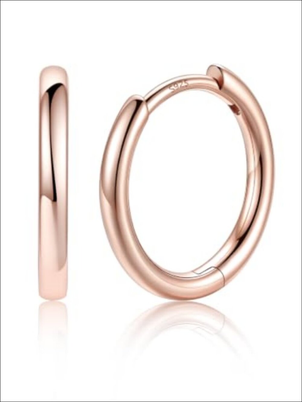 Gold Plated Huggie Hoop Earrings 10MM Small Hoops for Women